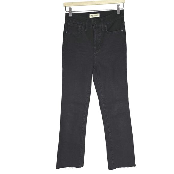 MADEWELL Cali Demi-Boot Jeans in Bayland Wash: Raw-Hem Edition Women’s Size‎ 26 - Picture 1 of 11